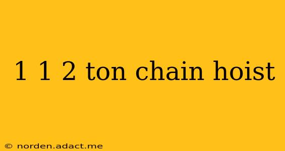 1 1 2 ton chain hoist
