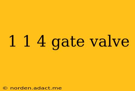 1 1 4 gate valve