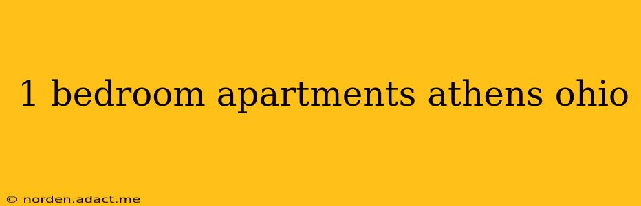 1 bedroom apartments athens ohio
