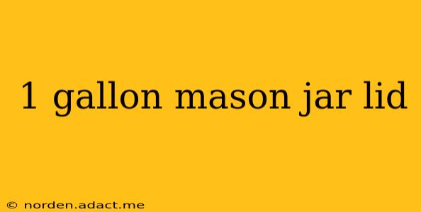 1 gallon mason jar lid