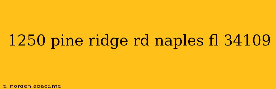 1250 pine ridge rd naples fl 34109