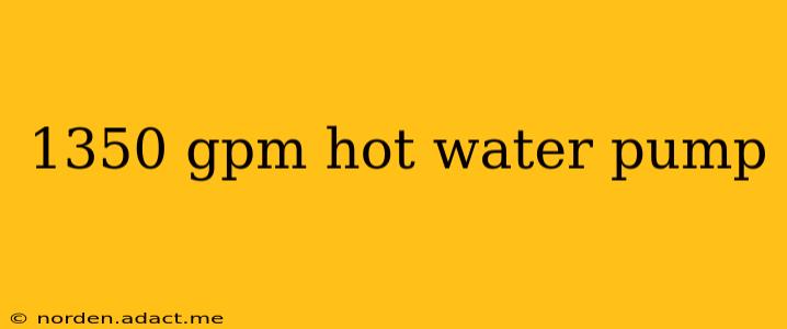 1350 gpm hot water pump