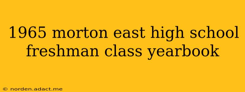 1965 morton east high school freshman class yearbook