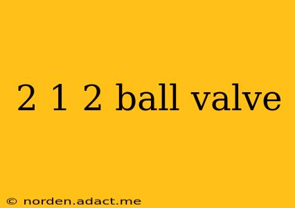 2 1 2 ball valve