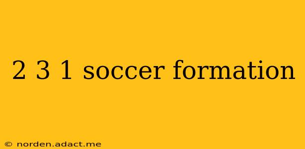 2 3 1 soccer formation