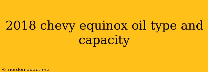 2018 chevy equinox oil type and capacity