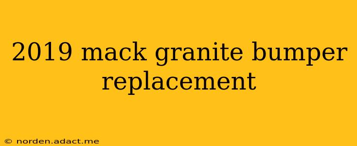 2019 mack granite bumper replacement