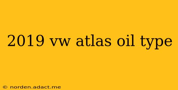 2019 vw atlas oil type