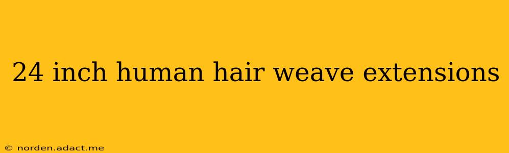 24 inch human hair weave extensions