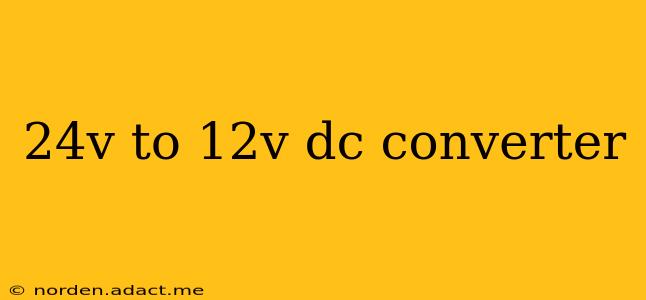 24v to 12v dc converter