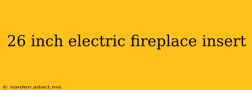 26 inch electric fireplace insert