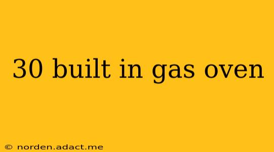 30 built in gas oven