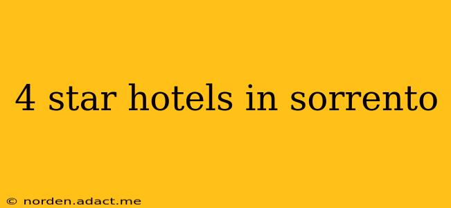 4 star hotels in sorrento