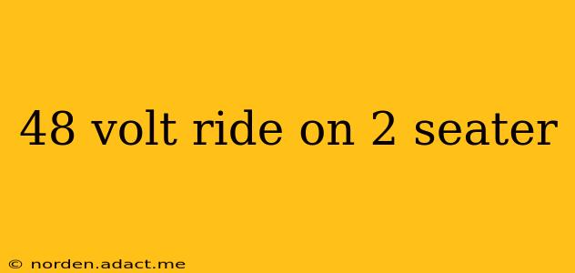 48 volt ride on 2 seater