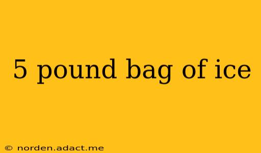 5 pound bag of ice