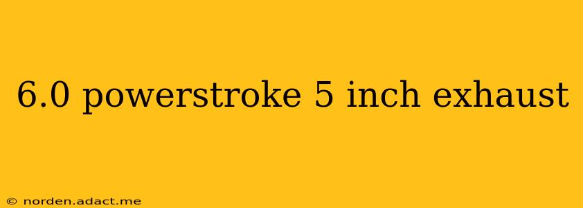 6.0 powerstroke 5 inch exhaust