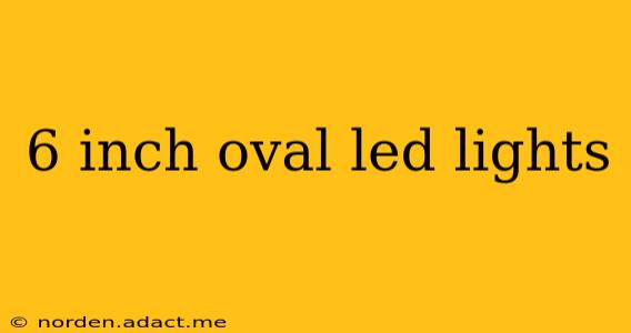 6 inch oval led lights