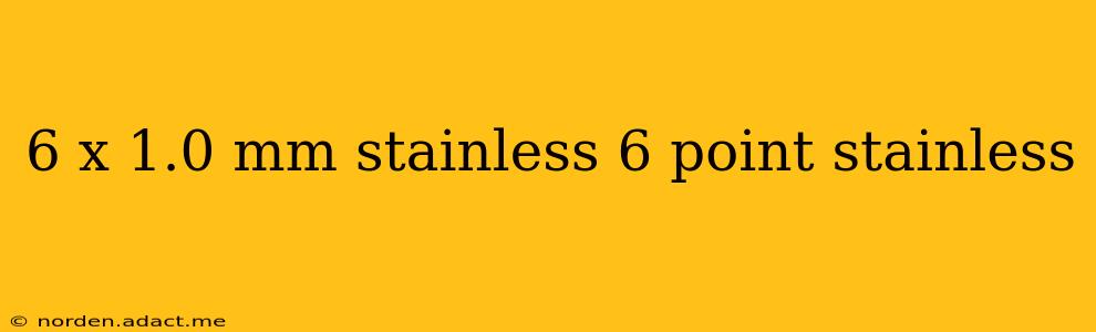 6 x 1.0 mm stainless 6 point stainless