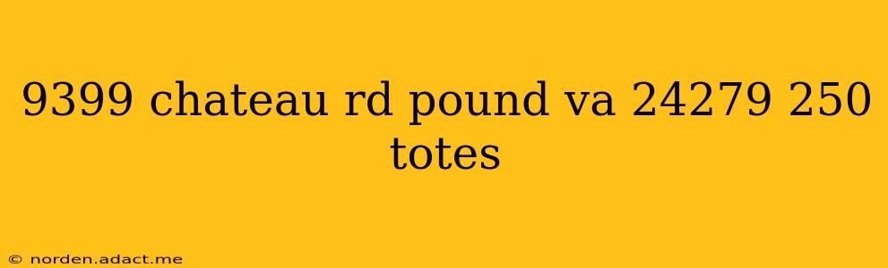 9399 chateau rd pound va 24279 250 totes