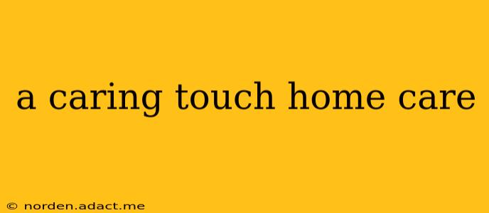 a caring touch home care