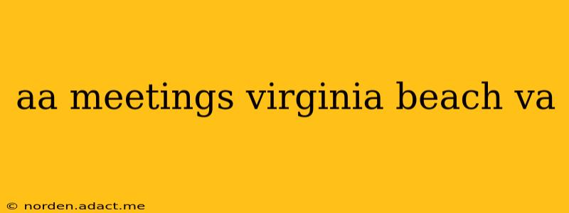 aa meetings virginia beach va