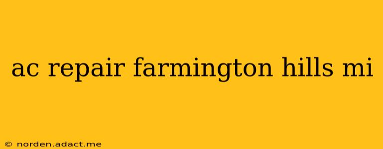 ac repair farmington hills mi
