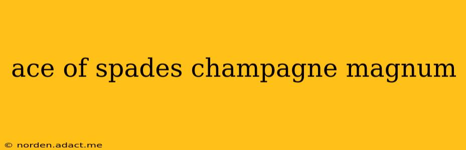 ace of spades champagne magnum