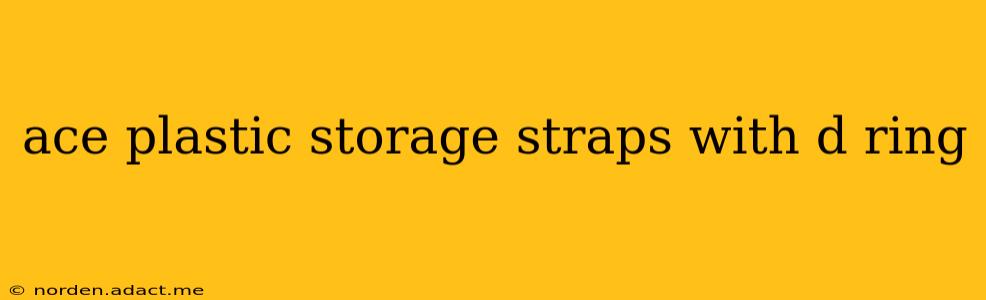 ace plastic storage straps with d ring