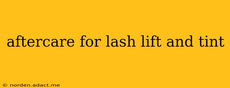 aftercare for lash lift and tint