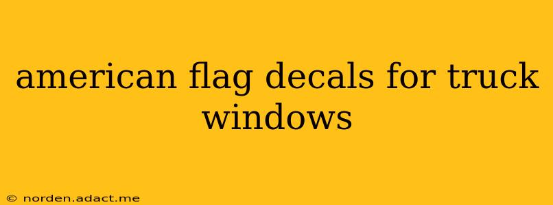 american flag decals for truck windows