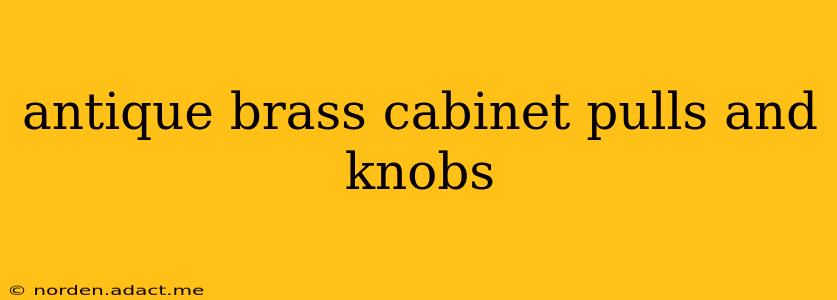 antique brass cabinet pulls and knobs