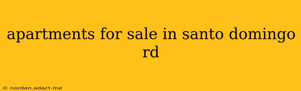 apartments for sale in santo domingo rd