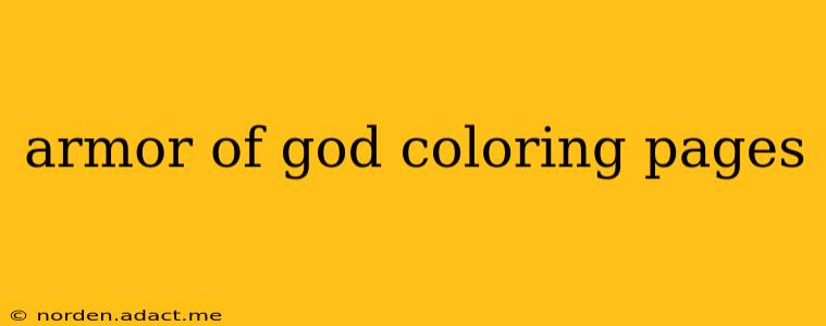 armor of god coloring pages