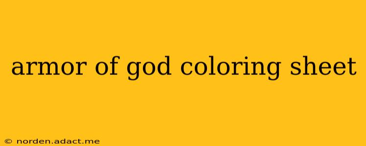 armor of god coloring sheet
