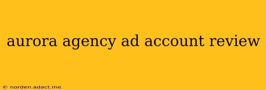 aurora agency ad account review