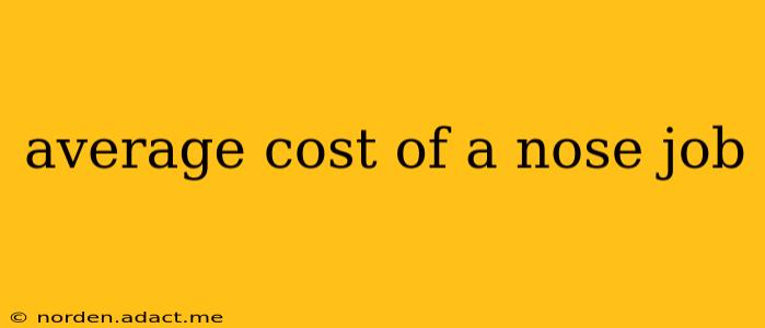 average cost of a nose job