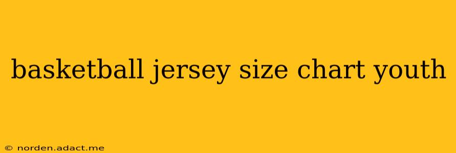 basketball jersey size chart youth