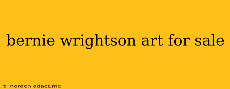 bernie wrightson art for sale