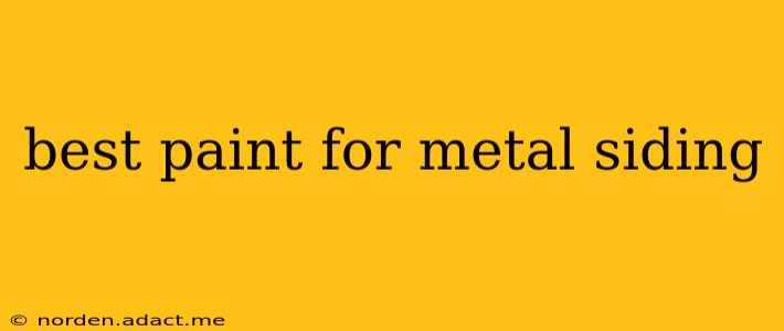best paint for metal siding