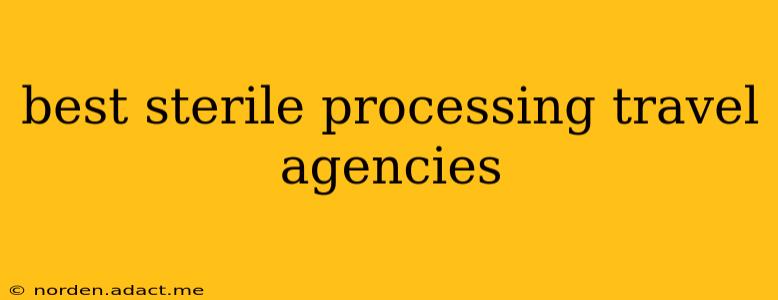 best sterile processing travel agencies