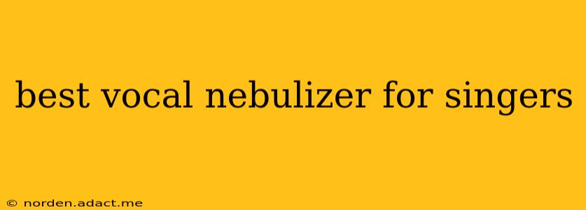 best vocal nebulizer for singers