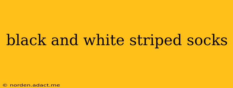 black and white striped socks