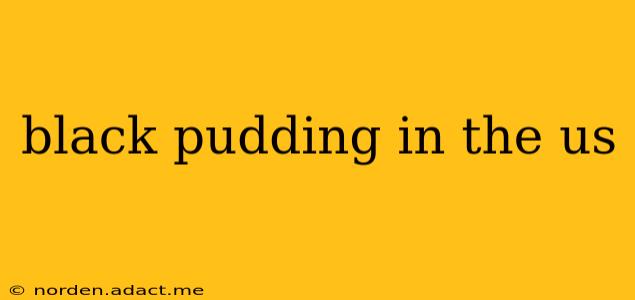 black pudding in the us