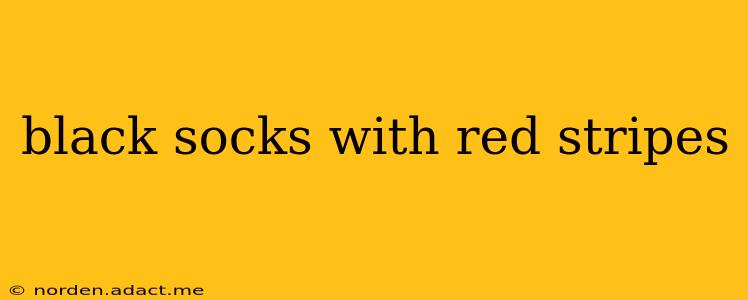 black socks with red stripes