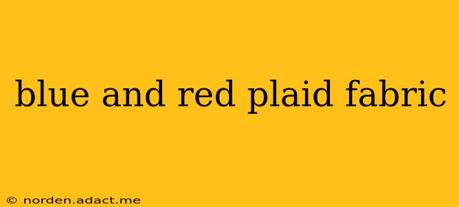 blue and red plaid fabric