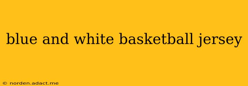 blue and white basketball jersey
