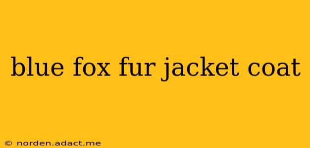 blue fox fur jacket coat