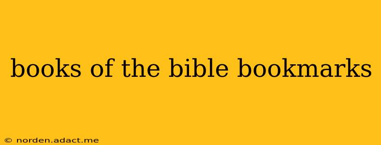 books of the bible bookmarks
