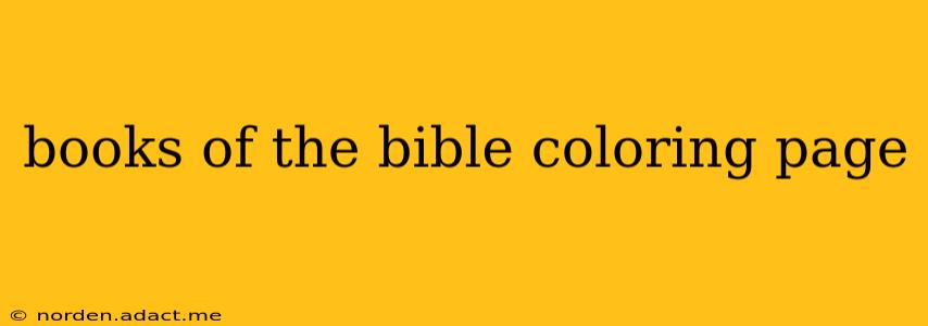 books of the bible coloring page
