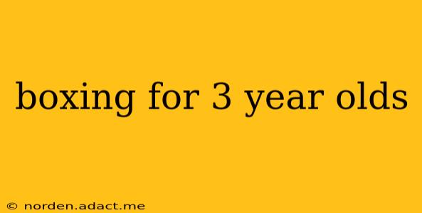 boxing for 3 year olds